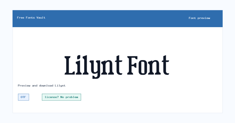 Lilynt font preview