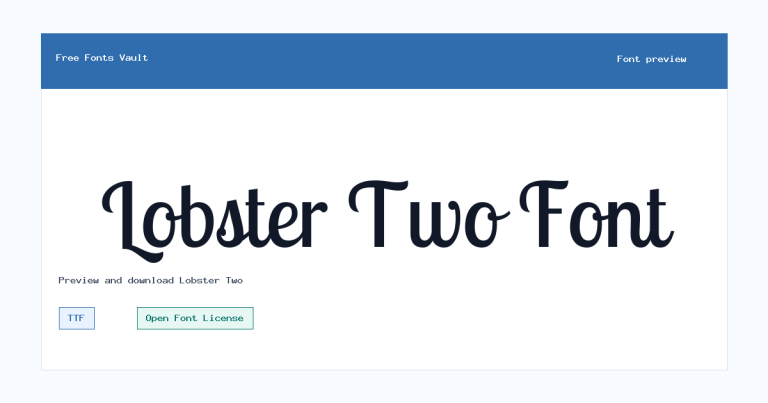 Lobster Two font preview
