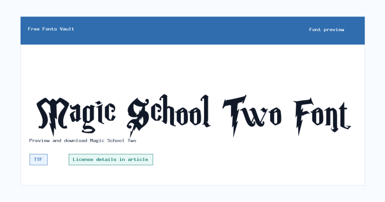 Magic School Two font preview