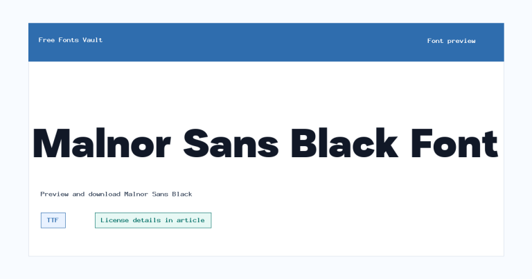 Malnor Sans Black font preview