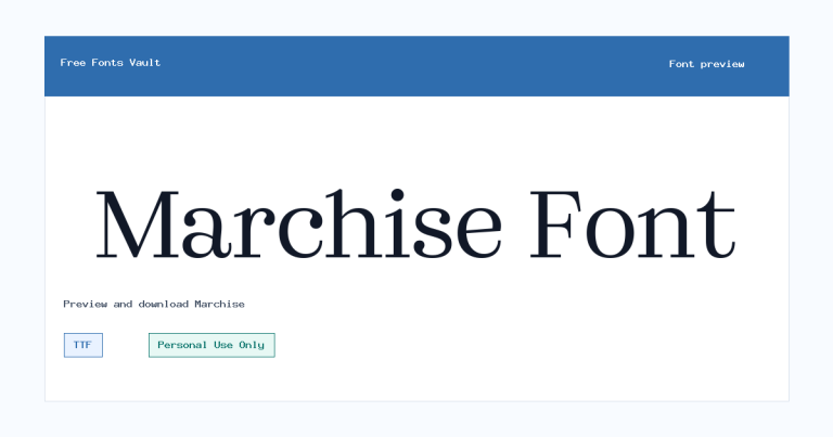 Marchise font preview