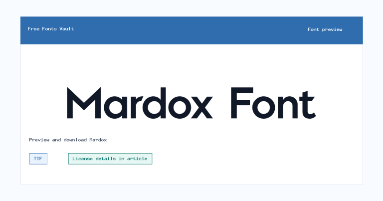Mardox font preview