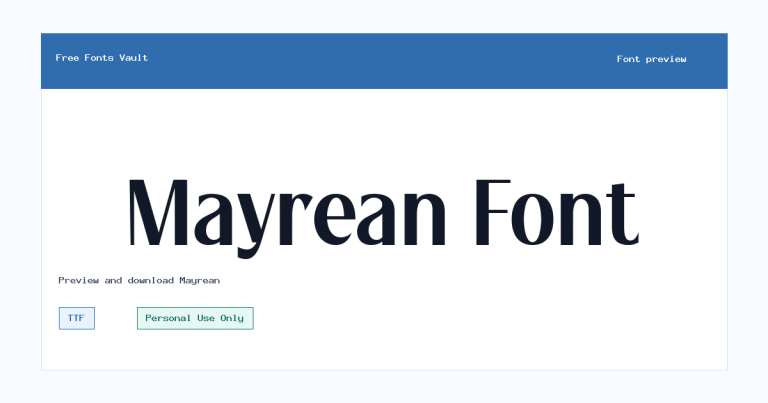 Mayrean font preview