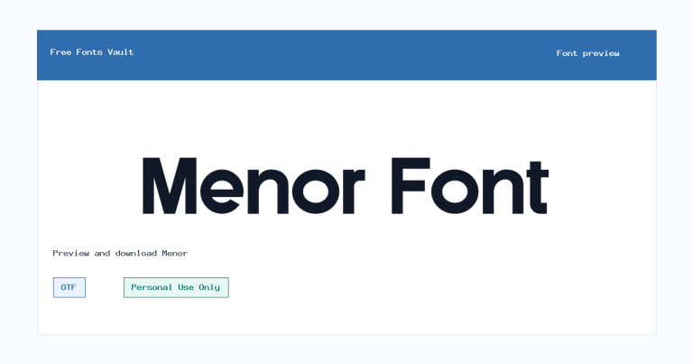 Menor font preview
