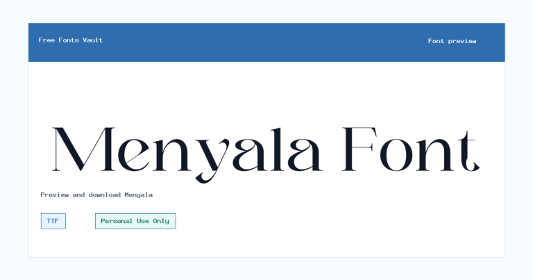 Menyala font preview