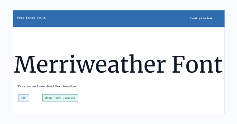 Merriweather font preview