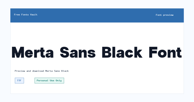 Merta Sans Black font preview