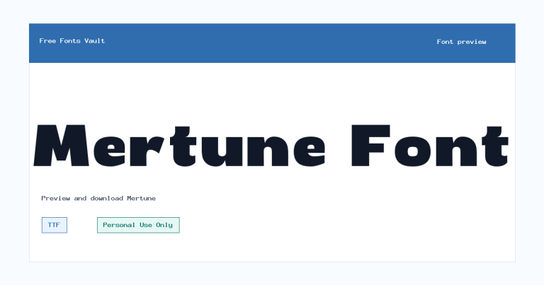 Mertune font preview