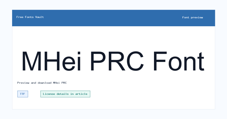 MHei PRC font preview