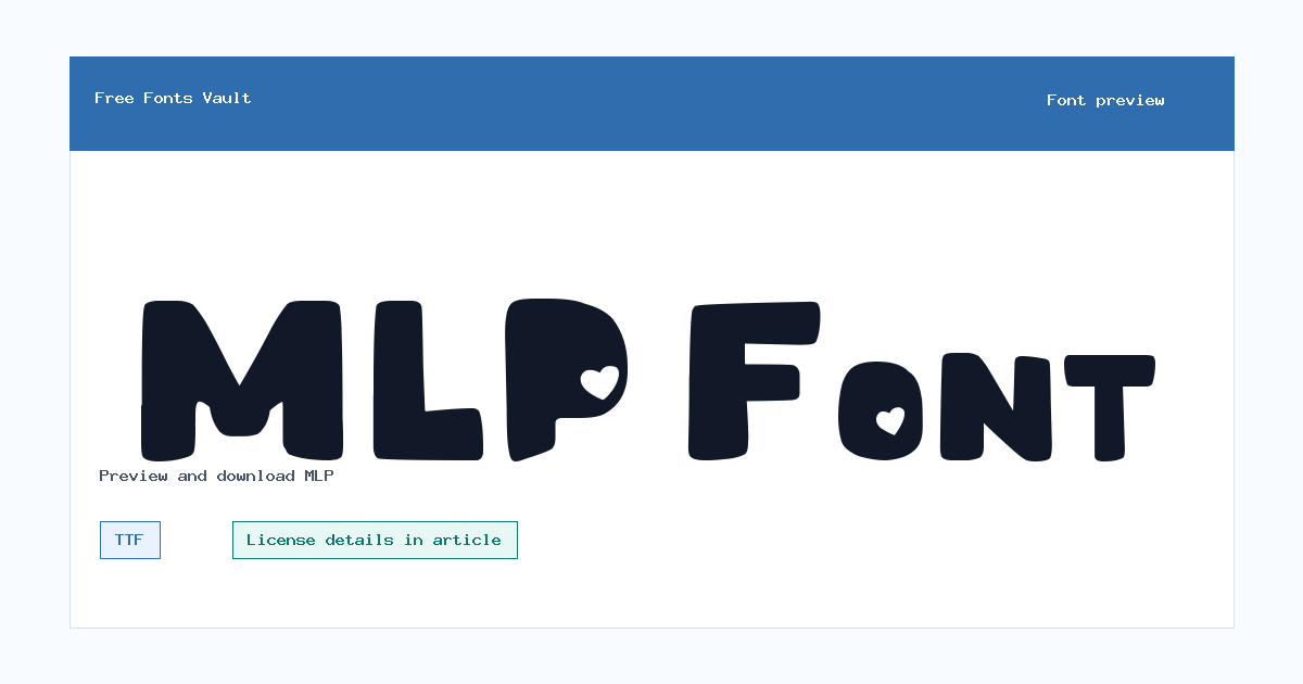 MLP font preview showing the family name