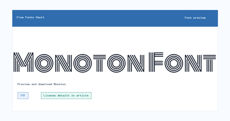 Monoton font preview