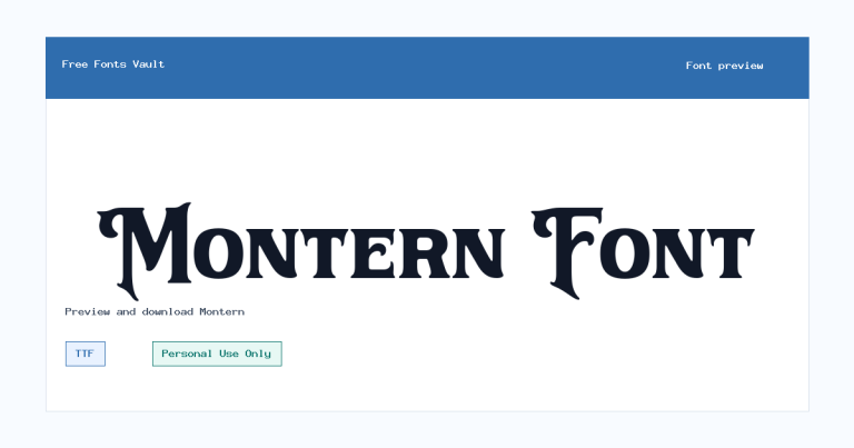 Montern font preview