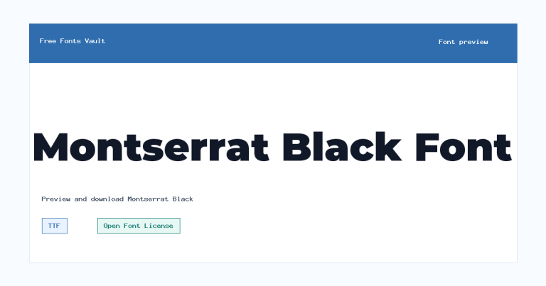 Montserrat Black font preview