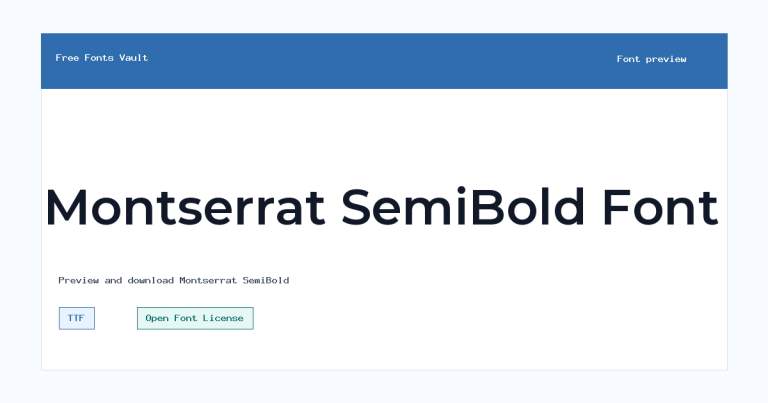 Montserrat SemiBold font preview