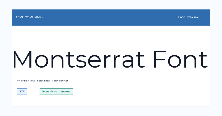 Montserrat font preview