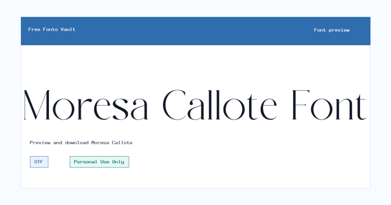 Moresa Callote font preview