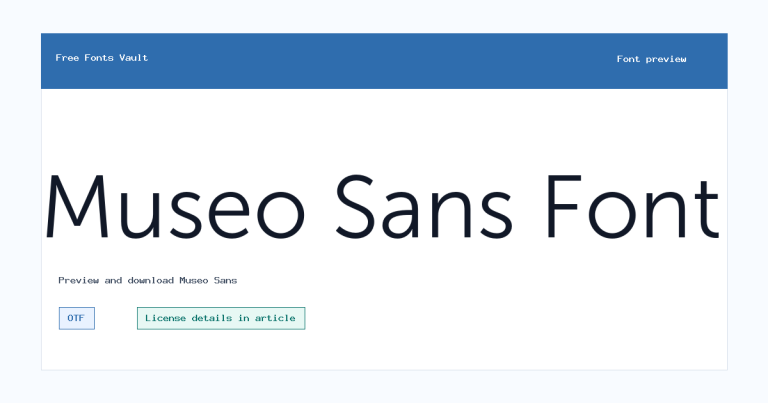 Museo Sans font preview