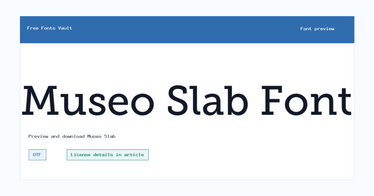 Museo Slab font preview