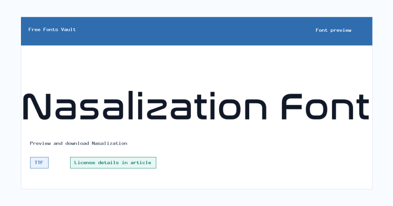 Nasalization font preview