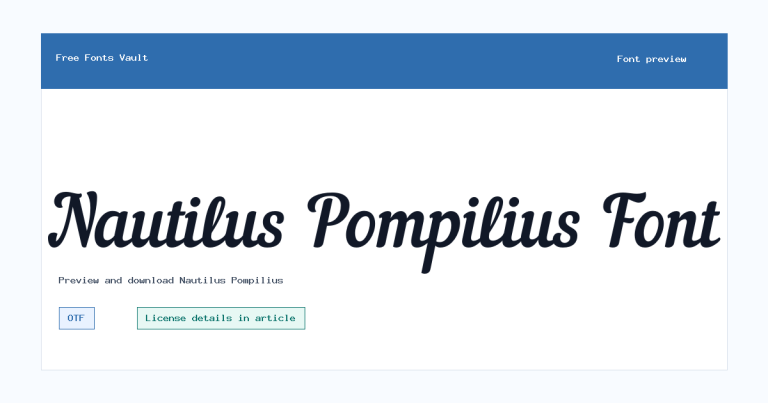 Nautilus Pompilius font preview