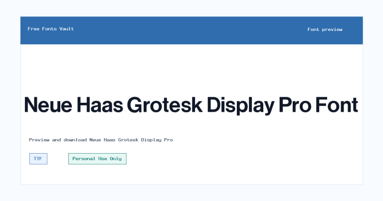 Neue Haas Grotesk Display Pro font preview