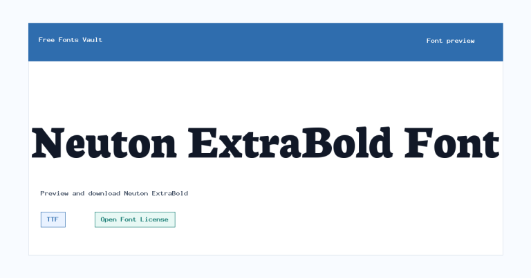 Neuton ExtraBold font preview