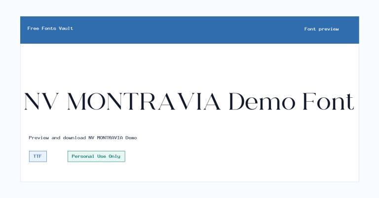 NV MONTRAVIA Demo font preview