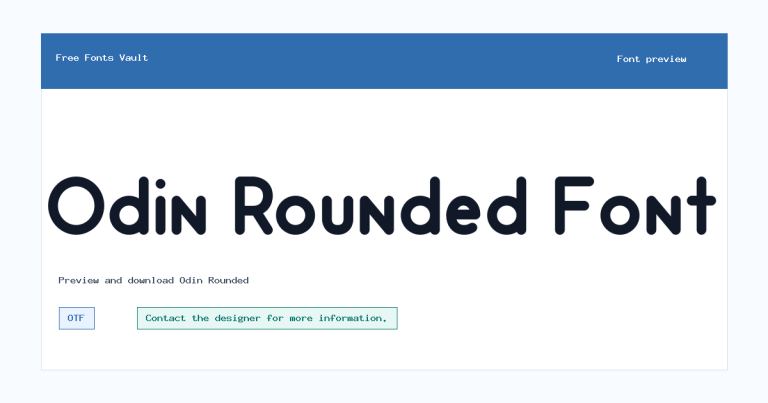 Odin Rounded font preview