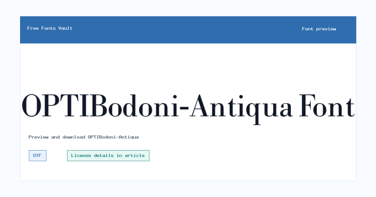 OPTIBodoni-Antiqua font preview