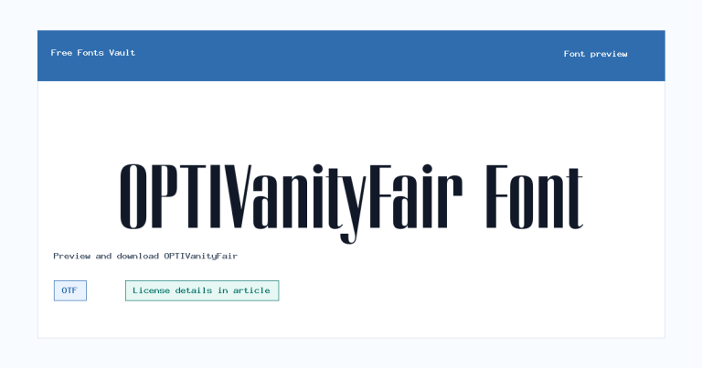OPTIVanityFair font preview
