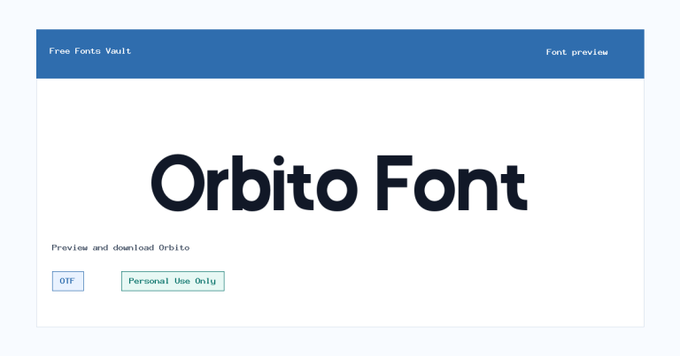 Orbito font preview