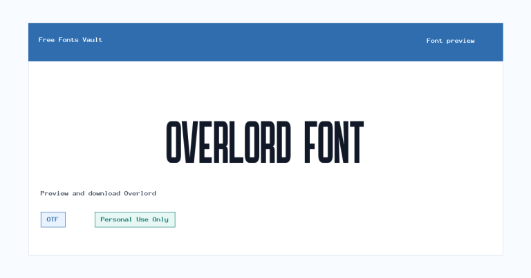 Overlord font preview