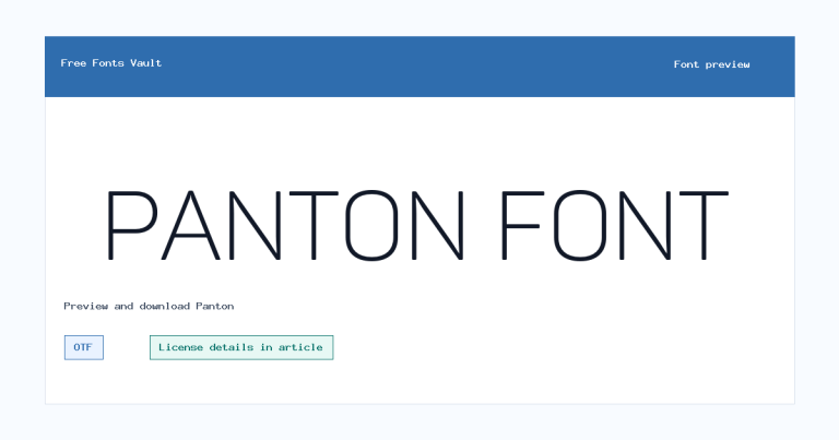 Panton font preview