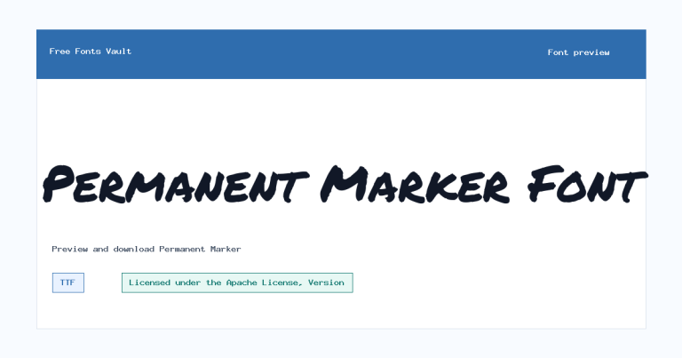 Permanent Marker font preview