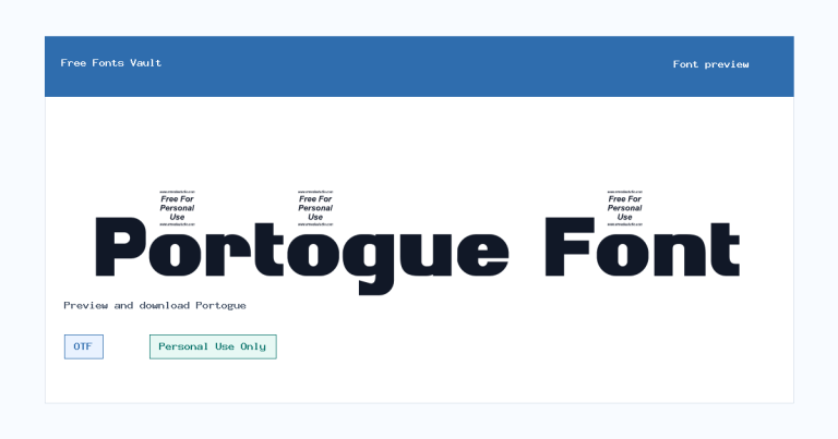 Portogue font preview