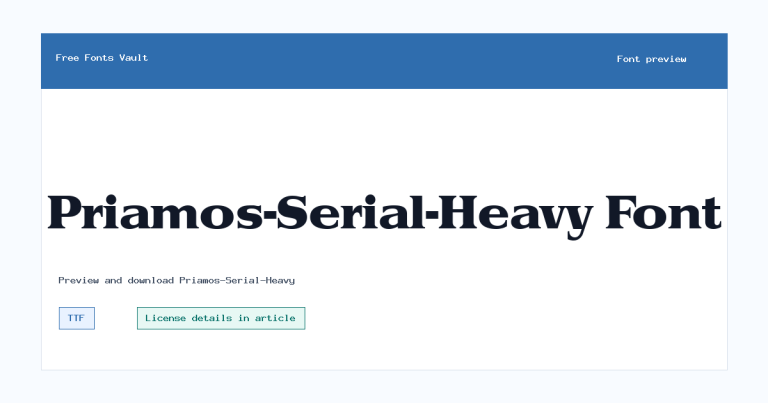 Priamos-Serial-Heavy font preview