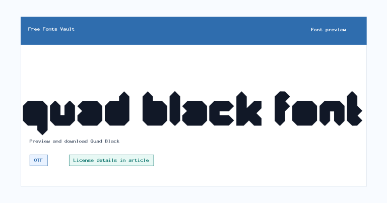 Quad Black font preview