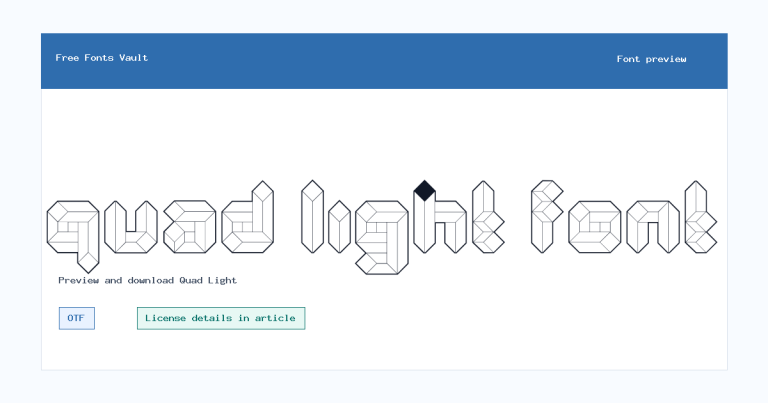 Quad Light font preview