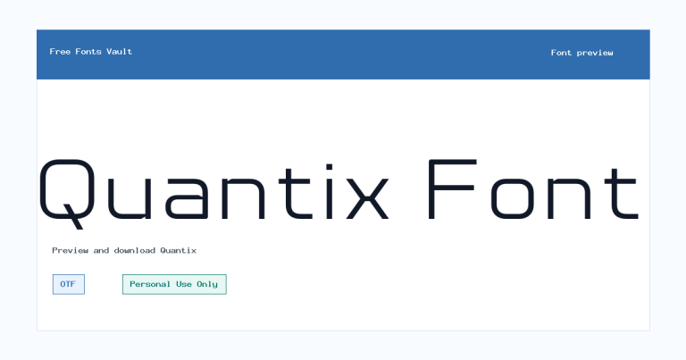 Quantix font preview