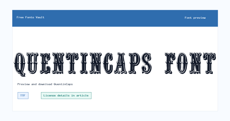 QuentinCaps font preview