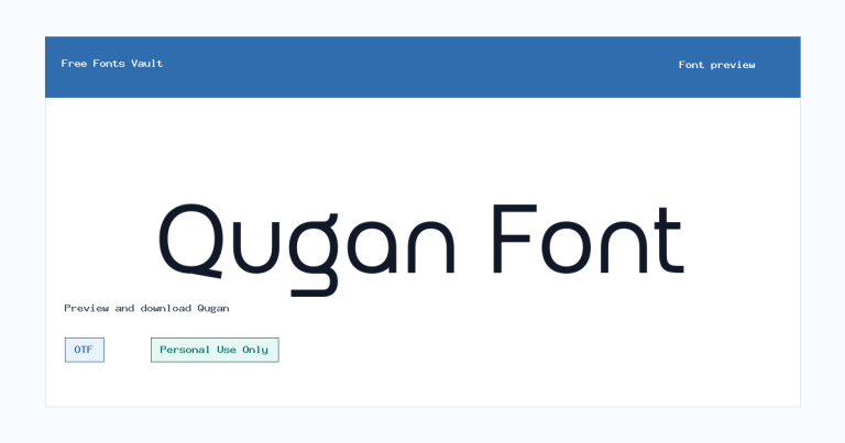 Qugan font preview