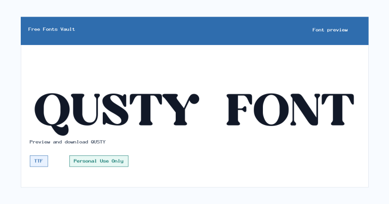 QUSTY font preview
