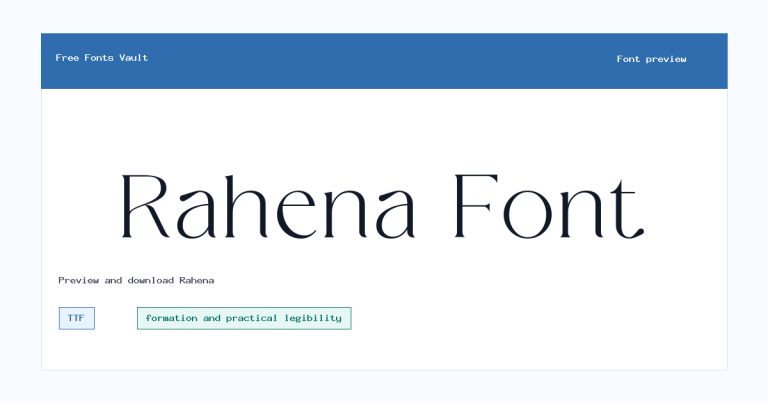 Rahena font preview