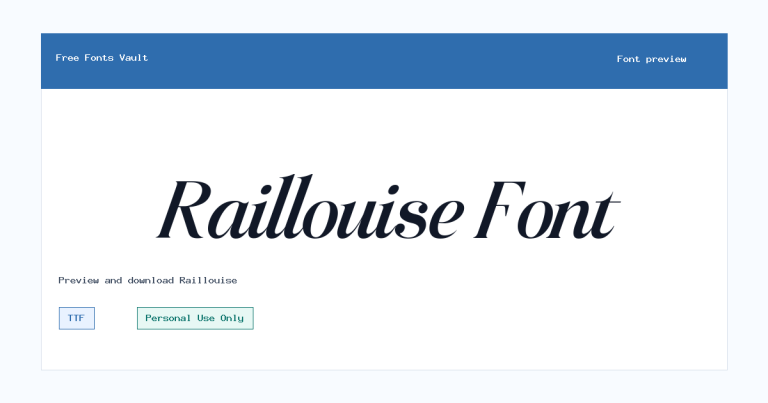 Raillouise font preview