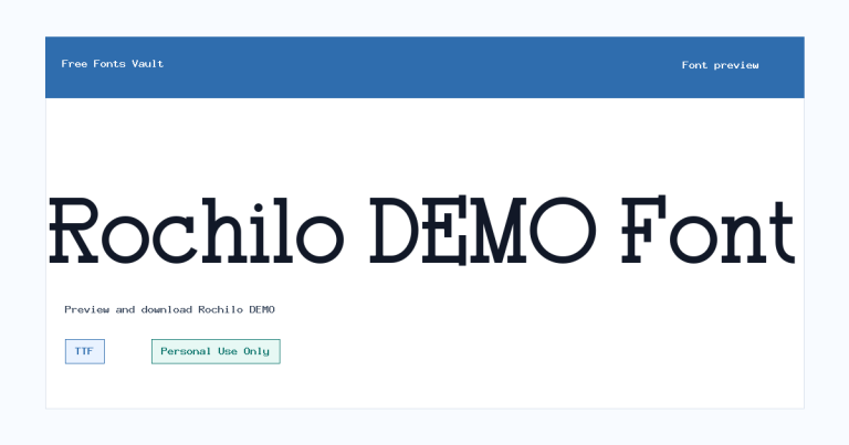 Rochilo DEMO font preview