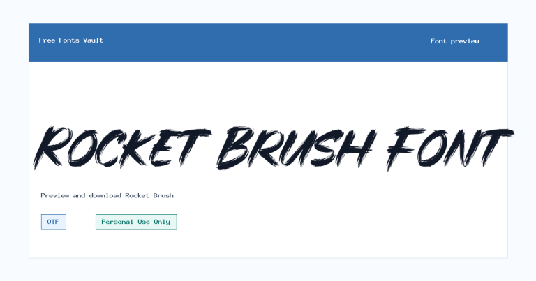 Rocket Brush font preview