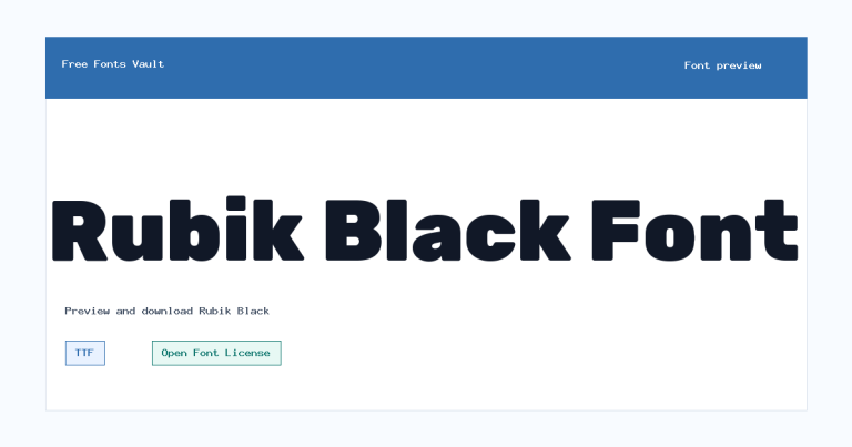 Rubik Black font preview