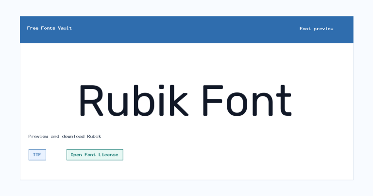 Rubik font preview