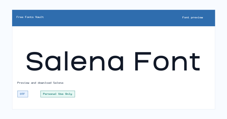 Salena font preview