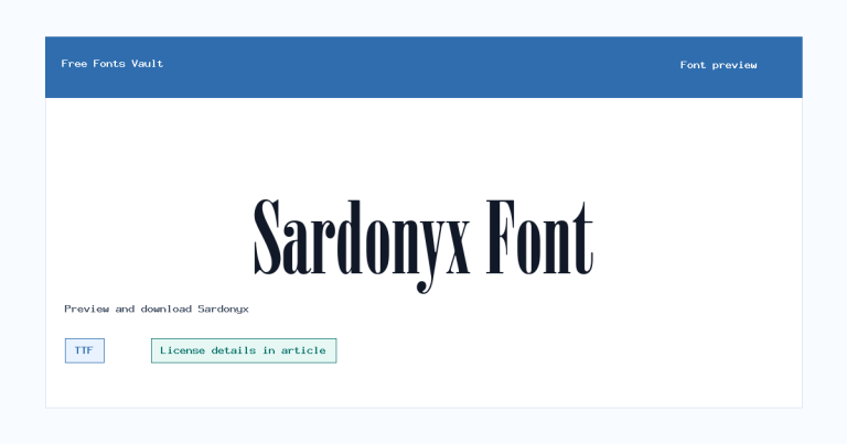 Sardonyx font preview